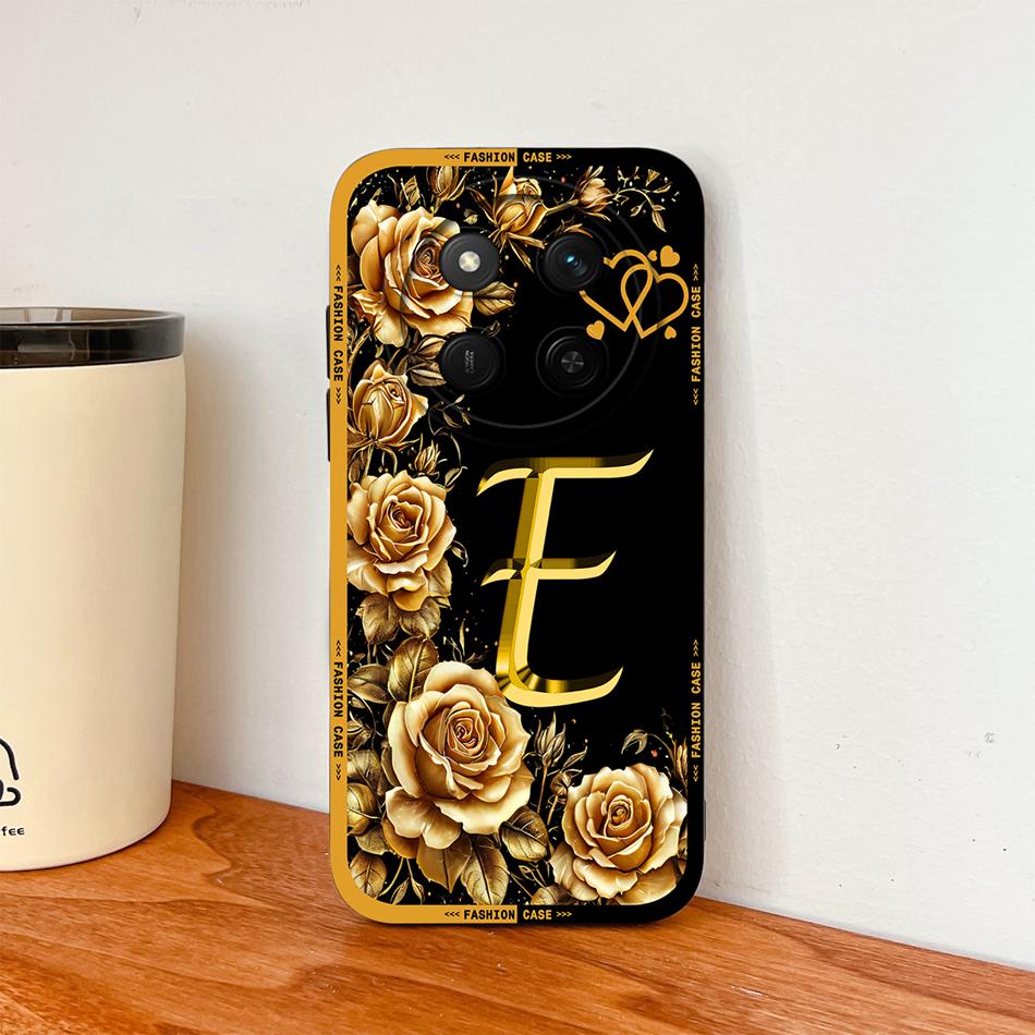 For Honor Magic 7 Lite Case For Magic 8 Lite Rose Letters Soft Phone Back Cover For Magic7 Magic8 Lite Liquid Silicone Fundas