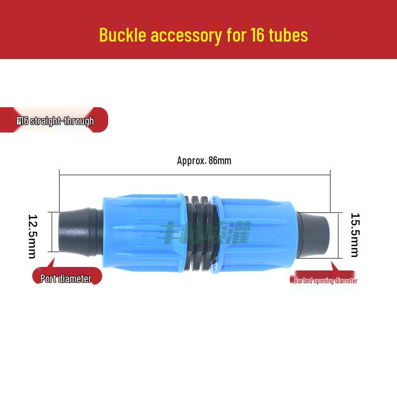 16PE Drip Irrigation Locking Pipe Fittings: Elbow, Tee, Plug, Bypass, Straight Connectors