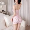 Summer sexy underwear girl floral suspender pure floral pink lace lace dress comfortable hip wrap