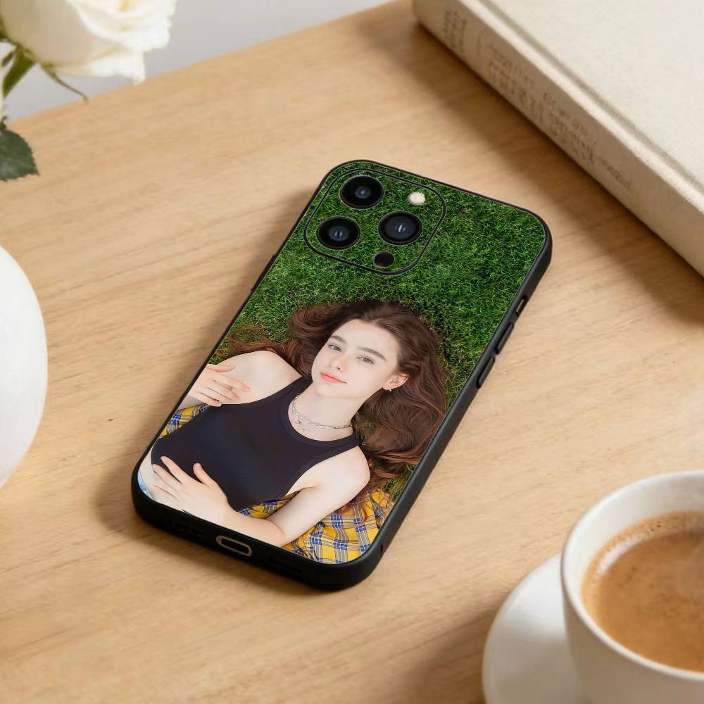 C-Emily  Bader  Phone Case For iPhone 17 16 15 14 13 12 Max Plus Silicone Black Cover