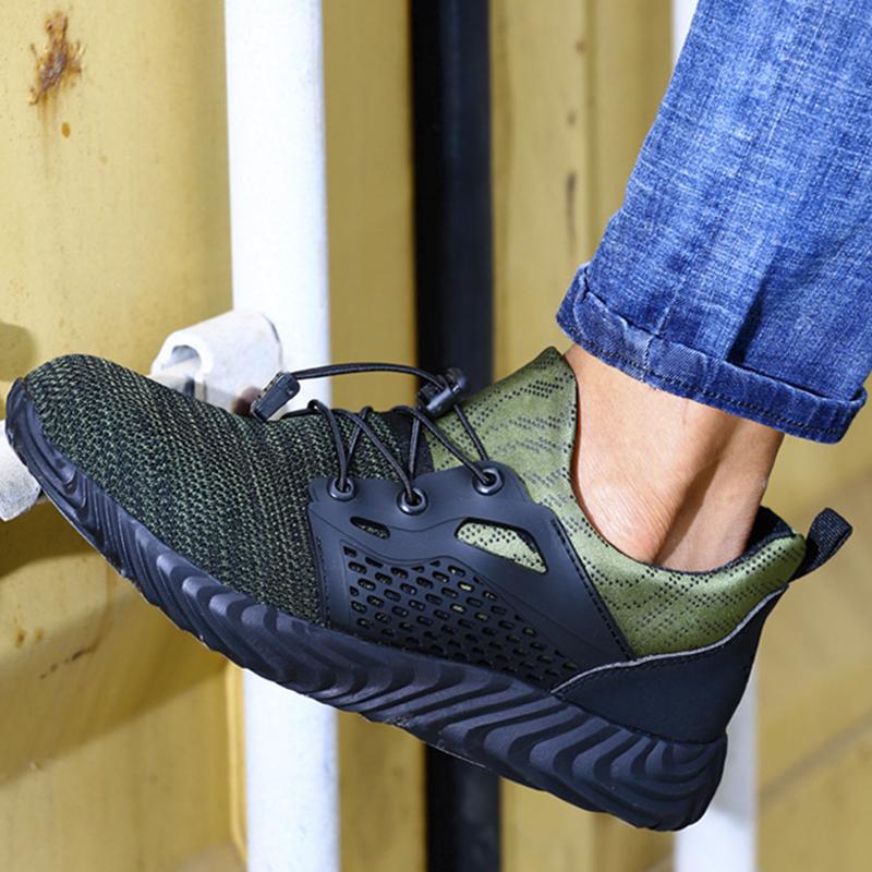 fashion Winter Autumn Sneakers Indestructible Ryder Shoes Men Steel Toe Air Safety Boots Puncture-Proof Breathable Shoes