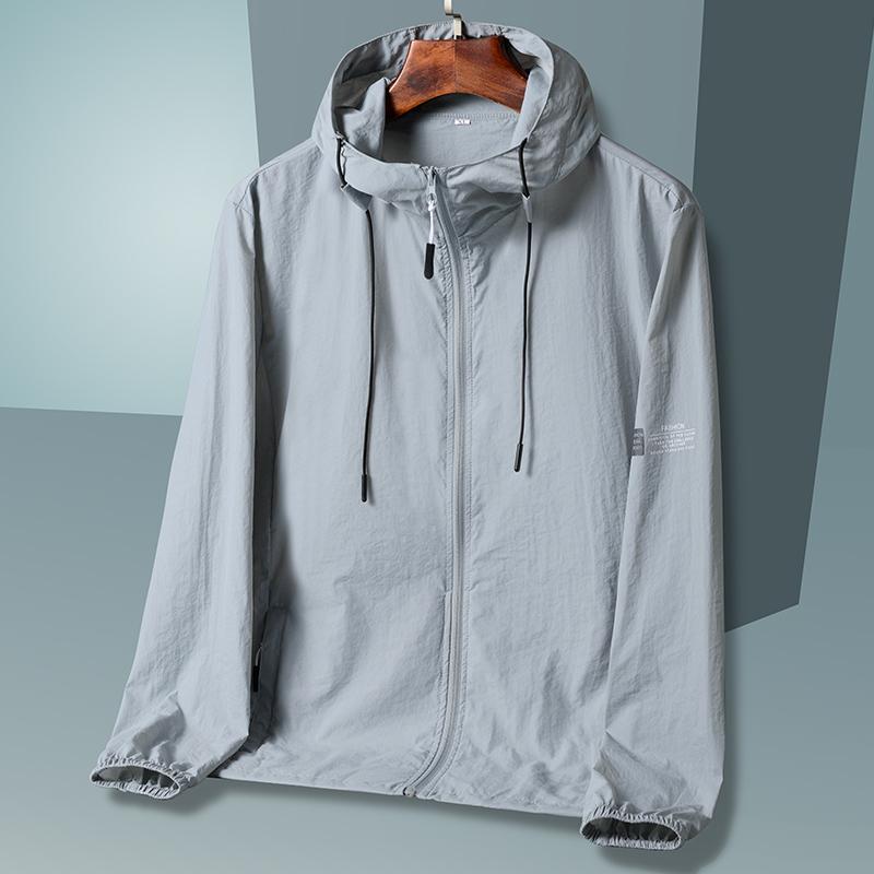Giacca Estiva con Cappuccio Uomo Donna Abbigliamento Protezione Solare Abbigliamento Pesca Caccia Asciugatura Rapida Antivento