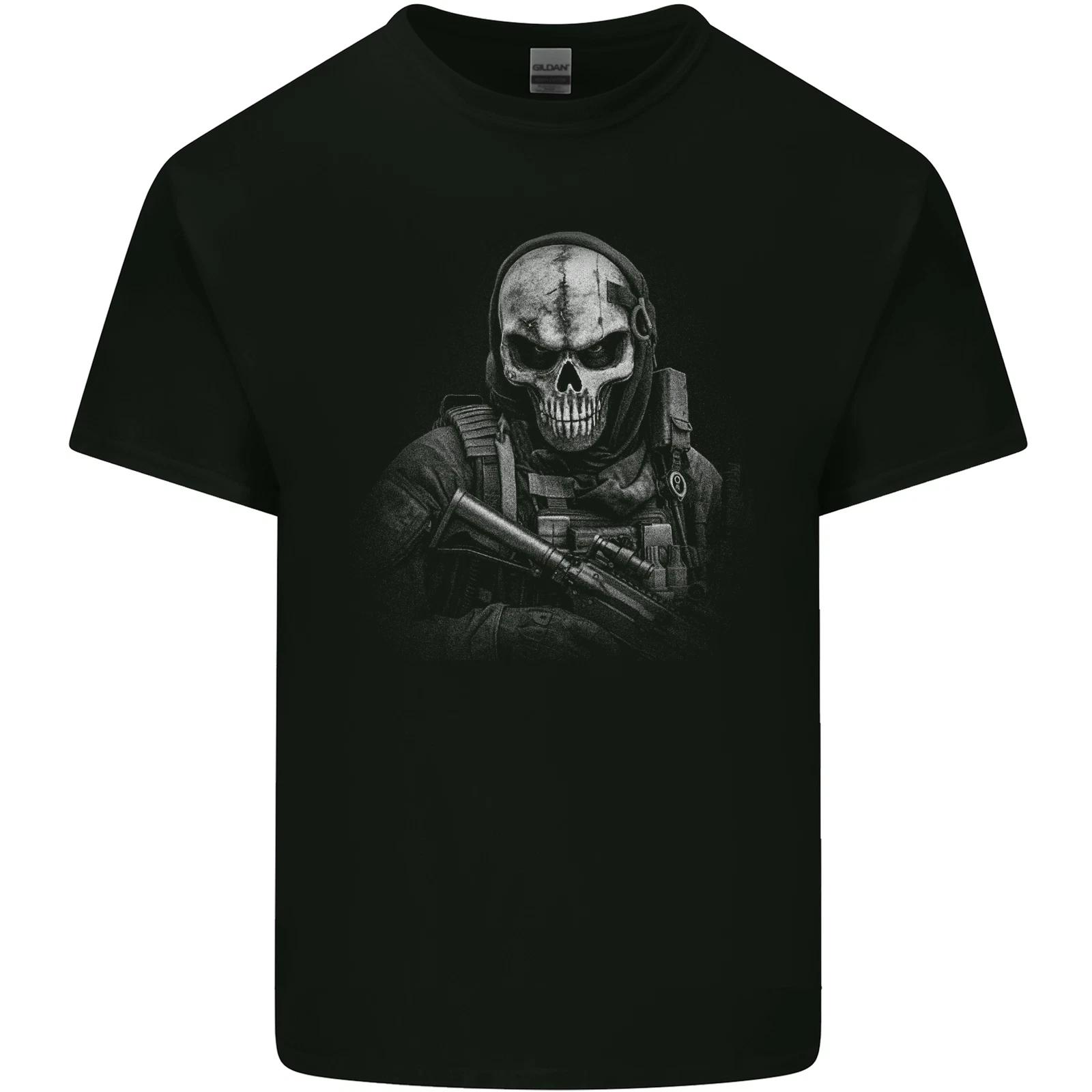 Special Forces Skull Soldier Army Gaming Gamer Kids T-Shirt Childrens 3XL