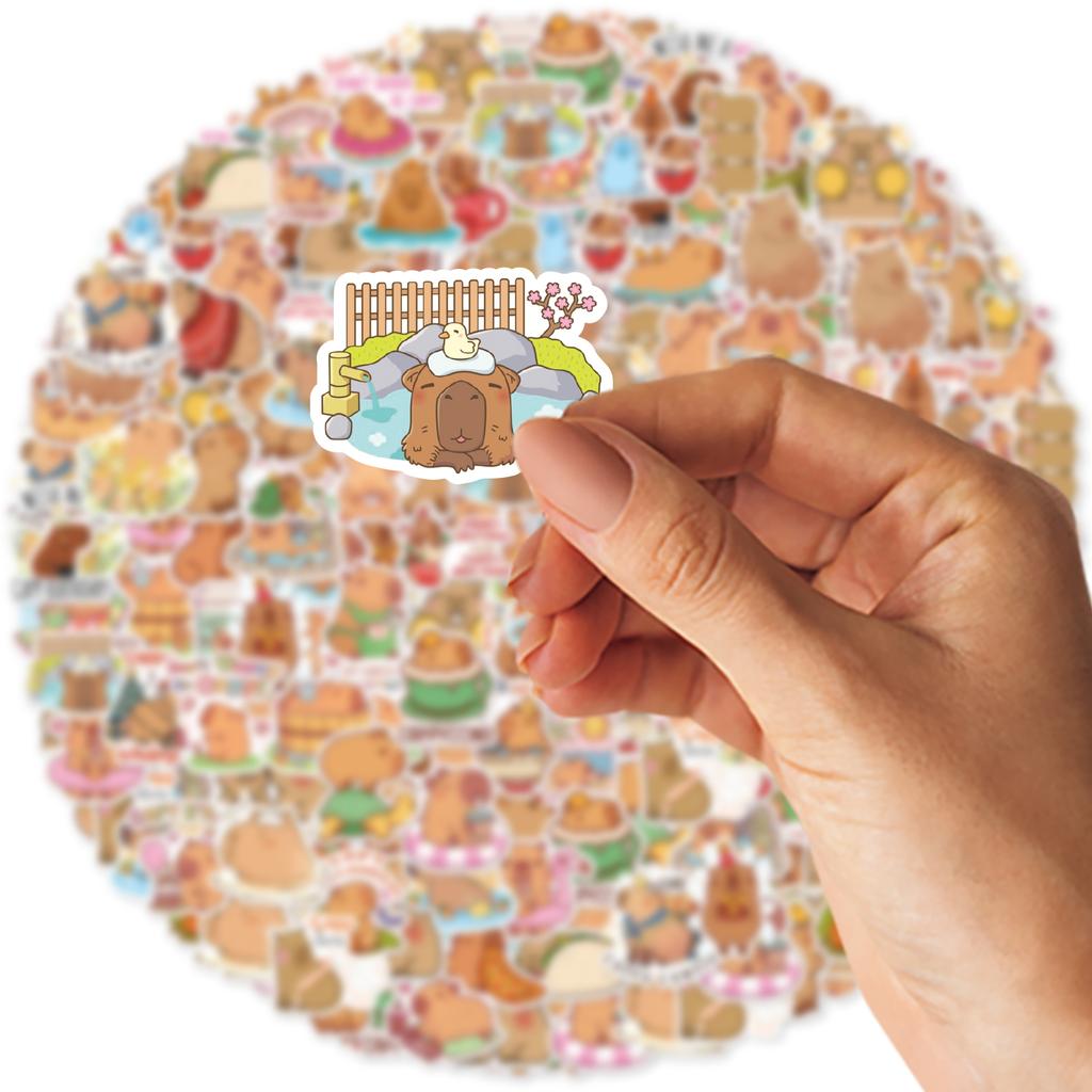 50Pcs  Of Different Capibala Cartoon Graffiti Stickers Diy Decorated Laptop Suitcase Guitar Classic Toy Waterproof Pvc Decals
