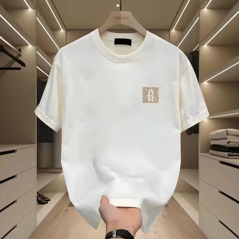Men's High-End 2025 Summer Trendy Loose Round Neck Cotton T-Shirt