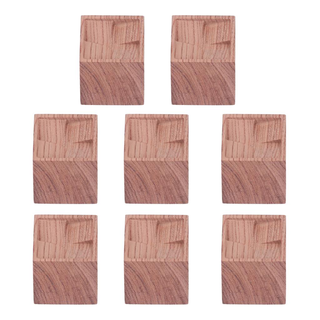 8 Stück Ätherisches Öl Diffusor Quadratisch Einfach Kompakt Rosenholz Material Natürlicher Stil Aroma Diffusor