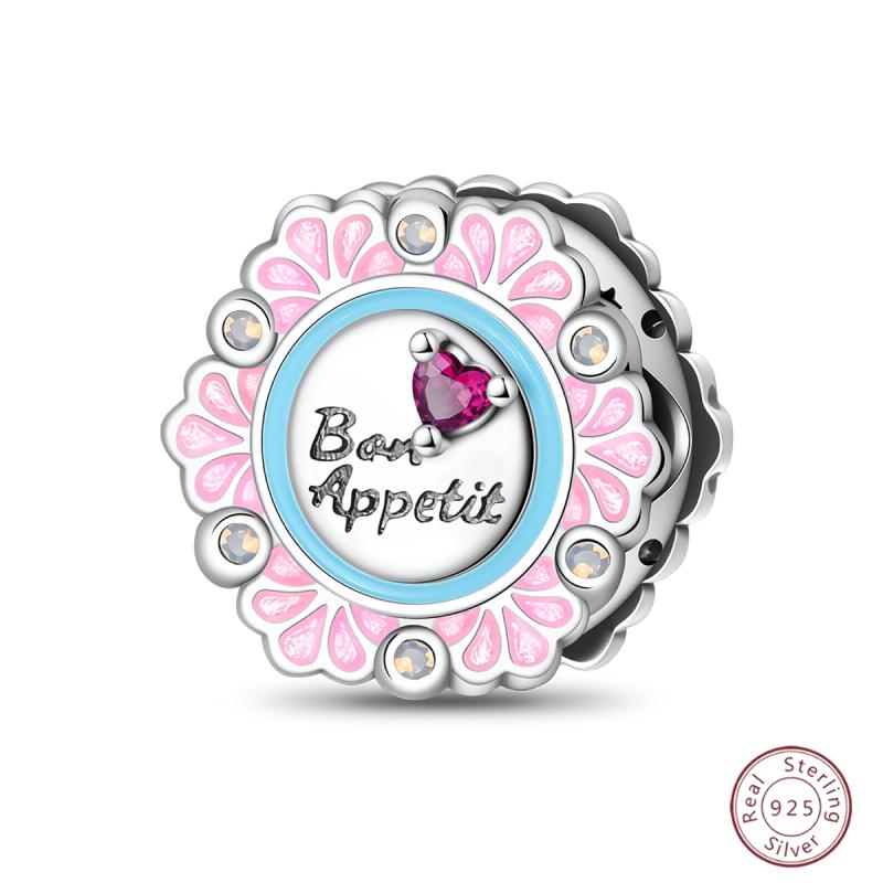 Charm Copper Pink Pendant Charm Fit Original Charm Bracelet Necklace Beads Diy Jewerlry Accessories