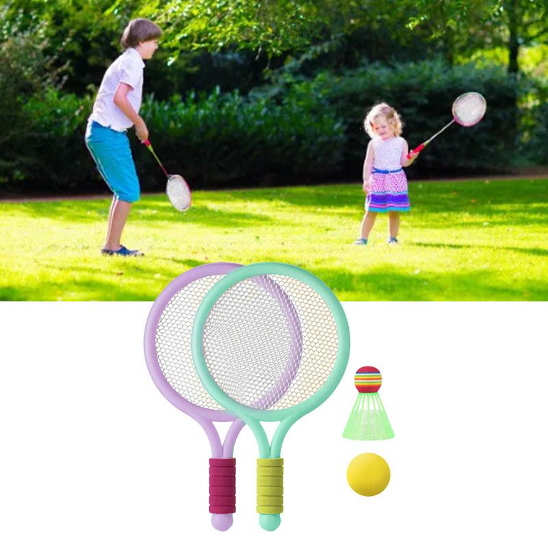 Children Badminton Racket Set Improve Coordination Tennis Rackets for Outdoor Backyard Games