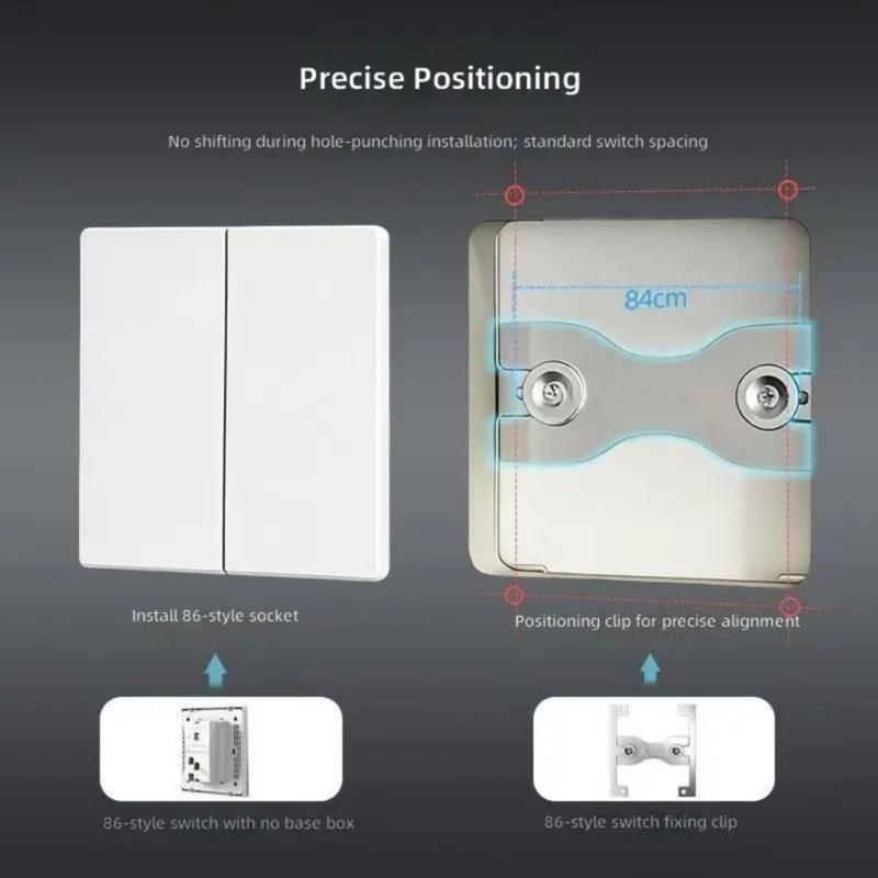 Stainless Steel 86 Type Switches Fixing Plate For Precise Installation And Wall Repair Socket Cassette Cover Plate
