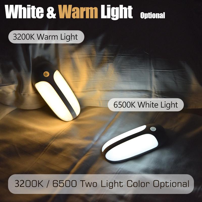 Wireless LED Motion Sensor Light USB Rechargeable Night Light Magnetic Sensing Wall Lamp for Bedroom Cabinet Closet Hallway