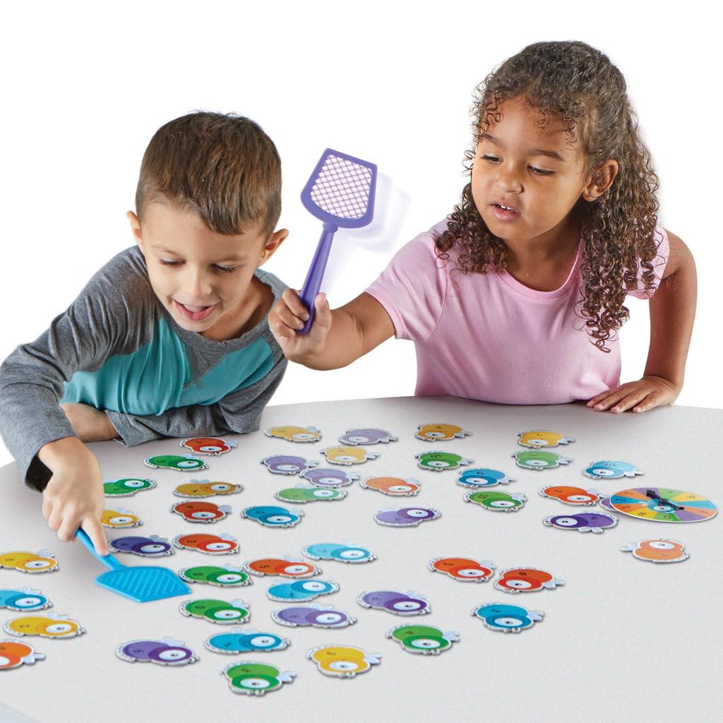Learning Resources Math Game: Fly Swatter Addition & Subtraction Game for Ages 5 and Up (LER3058) - Authentic Product