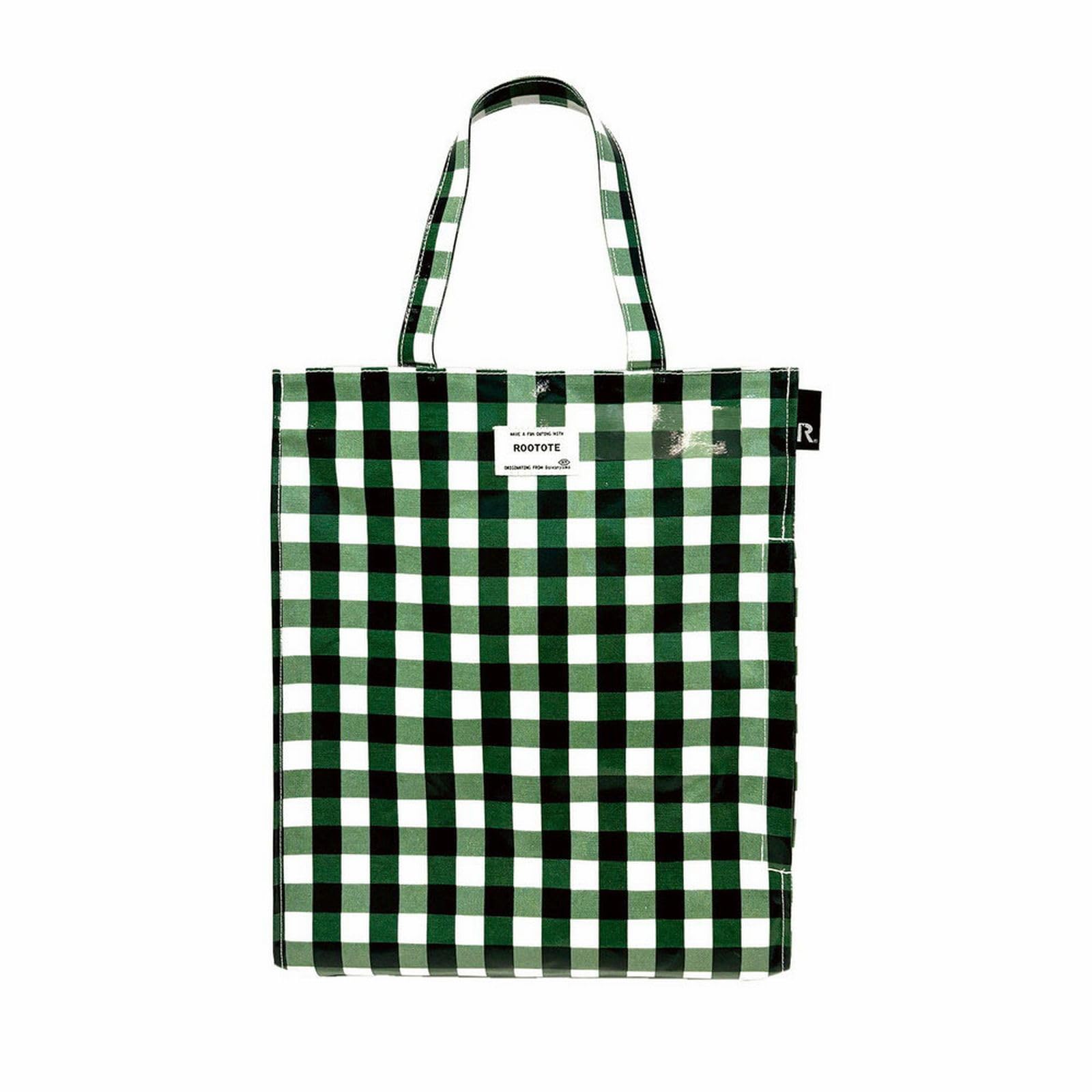 

A4 Tote Sub Gingham Archatre Q 1028 [Rootote] Bag, Bag, Check, SN, Laminated, (01 Check_Green)