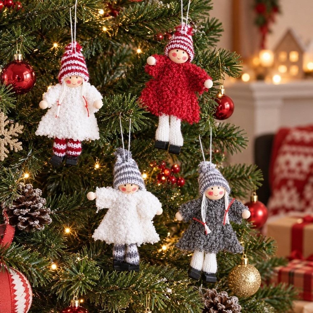 Small Doll Christmas Decor Skiing Doll Christmas Figurine Exquisite Tree Hanging Decor Gift