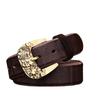 Rare And Super Thick Men'S First-Layer Cowhide Copper Buckle Lazy Belt Casual Guochao Retro Men'S Belt