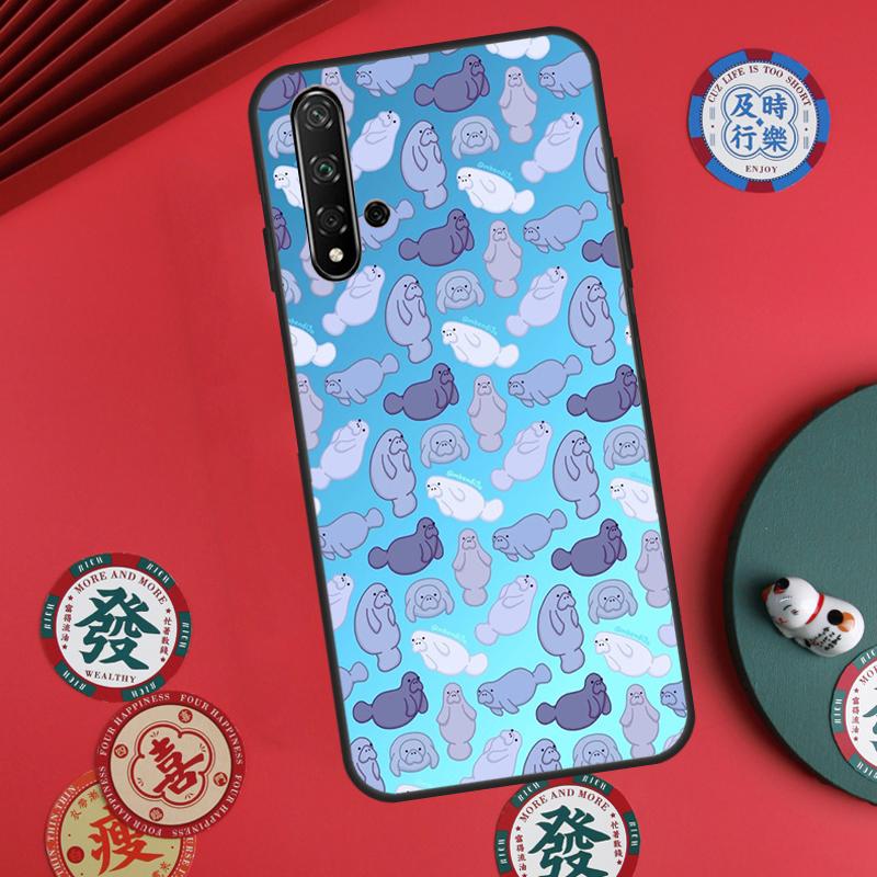 Cute Baby Manatee For Huawei Nova Y73 Y72 Y61 Y91 Y90 Y70 Y60 12s 12i 11i 8i 9 10 SE P60 Pro P30 P40 Lite Case
