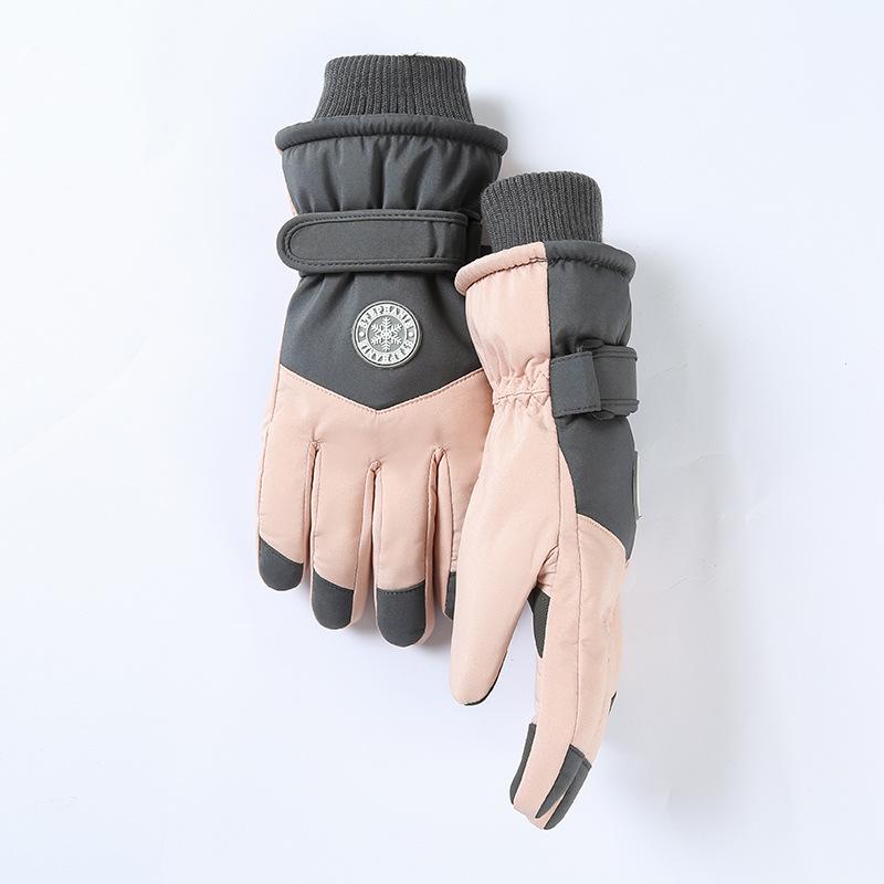 

Лыжные перчатки осень и зима мужские на открытом воздухе велосипедные нескользящие водонепроницаемые плюс бархатные теплые перчатки для сенсорных экранов для женщин average size