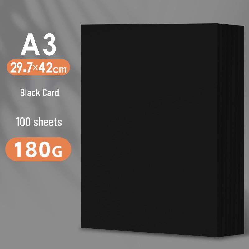 A4 White Cardstock, Black & Colored Paper, Thickened for DIY Kindergarten Crafts & Projects, A3/A4 Size.