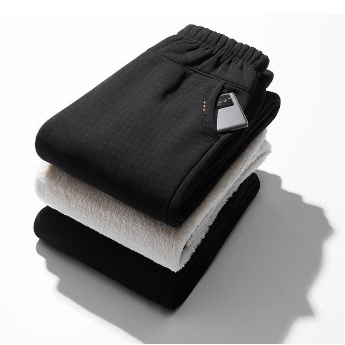 Χειμερινό Παντελόνι με Επένδυση Μαύρο Φαρδύ Πυκνό Φαρδύ Ζεστό Παντελόνι Μαμά Βαμβακερό Παντελόνι Μέσης Ηλικίας και Ηλικιωμένων Γυναικών Μεγάλο Μέγεθος 7XL