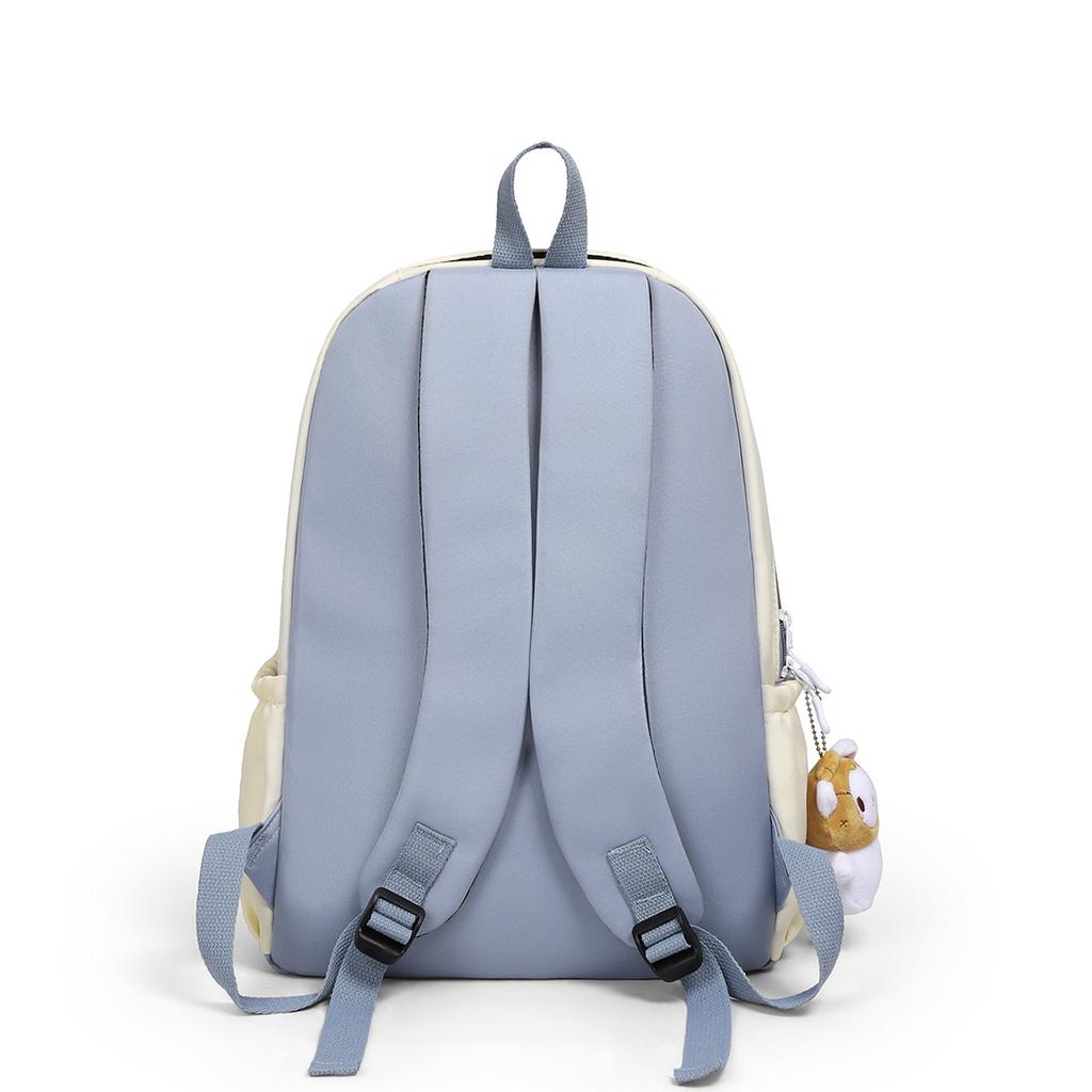 Summer School Bag Female High School Student Junior High School Student College Student Backpack Female Large Capacity Contrasting Color Backpack
