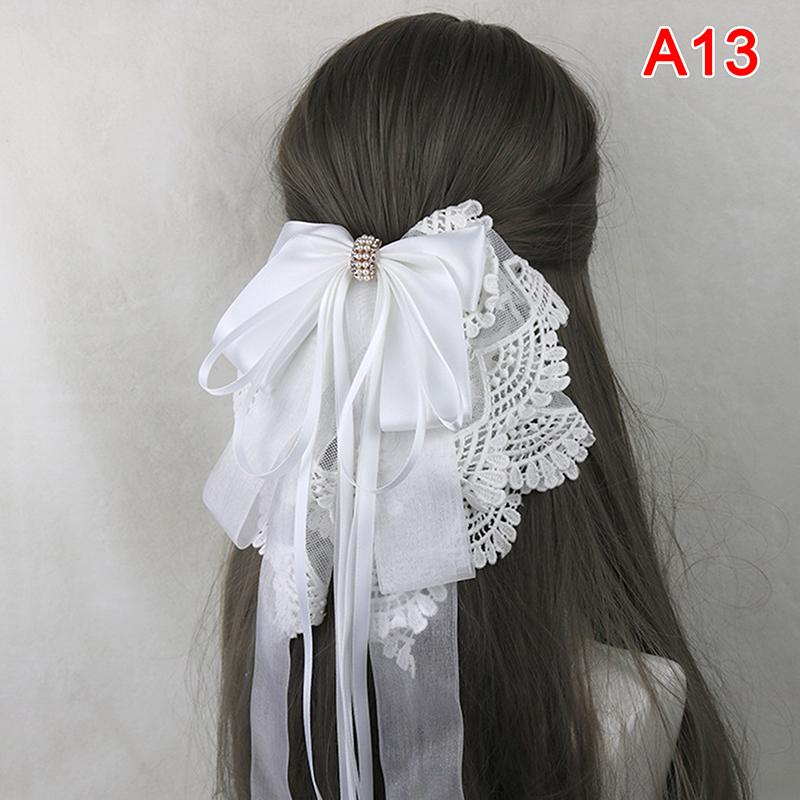 1 Stück Maid Prinzessin Lolita Spitze Schleife Haarnadel Haarspange Stirnband Cosplay