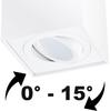 Surface-Mounted Halogen Spot Tube Movable Luminaire Amat-L Gu10 Square White