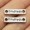 10pcs Word Charms Connector Antique Silver Color Love Dream Faith Courage Kindness Hope Connector Charms For Jewelry Making