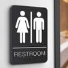 Business Restroom Signage 22.5x15cm Modern Self-Adhesive Tag ADA Braille Restroom Signage Gender Neutral Restroom Signage