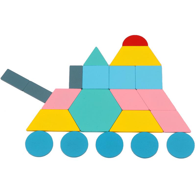 Montessori Geometric Shapes Puzzle for Toddlers & Kindergarten - Ages 3 to 5