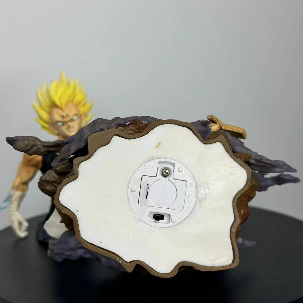 Dragon Ball Majin Vegeta Light-Up Anime Figure with Extra Hands & Heads