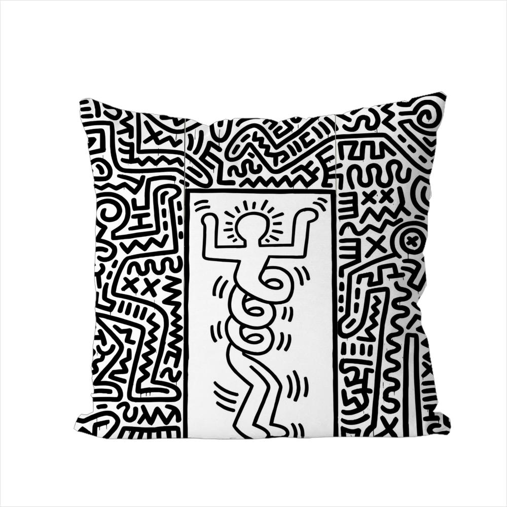 

ART KKeith HHaring Pillow Case For Car Sofa Decorative Home Doublesided Print Plush Square Throw Pillow Cushion Cover 30x30cm