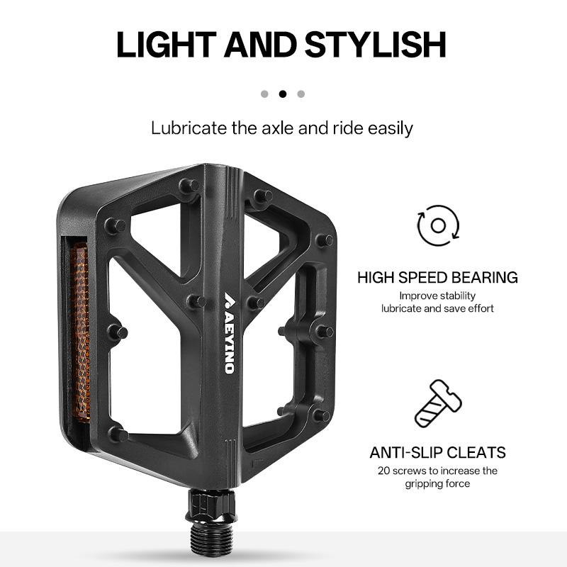 Bicycle Flat Pedals Ultralight MTB Road Bike Flat Pedal Platform Widen Nylon Cycling Footrest Mountain Folding Cycle Pedal Parts 6
