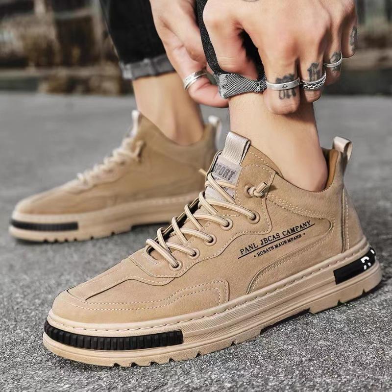 Fashion Trend Men Sneakers Outdoor Non-slip Hiking Shoes for Men Comfortable Casual Work Shoes Luxury Platform Men Ankle Boots 2024 New