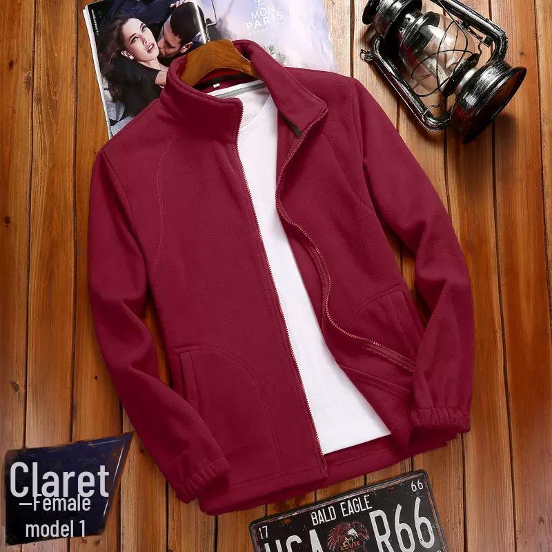 Damen & Herren Outdoor Polarfleecejacke - Warm, Dick, Korallenfleece Strickjacke Pullover
