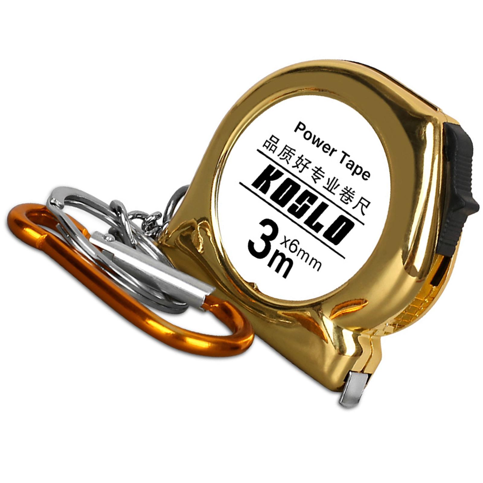 

Miniature Carbon Steel Tape Measure 3Meter with Clip ABS Shell Accurate Measurement Tool For Daily Tasks Home Camping золотой