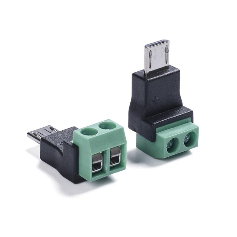 5V Power Adapters MicroUSB Male To 2Pin Terminals Charging Cable For Electronics Gadgets Accessories