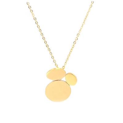 [Q0956] - Designer-Halskette „Choreographie“ aus goldenem Stahl - 18 x 15 mm