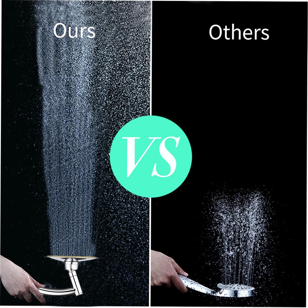 High Pressure Shower Head 6 Inch Rain Handheld Showerhead G1 2 360 Degrees Rotatable Adjustable Bathroom Rain Shower