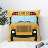 Yellow School Bus Pattern Throw Pillow Decorative Pillow Covers For Sofa Decorative Pillowcase Custom Cushion