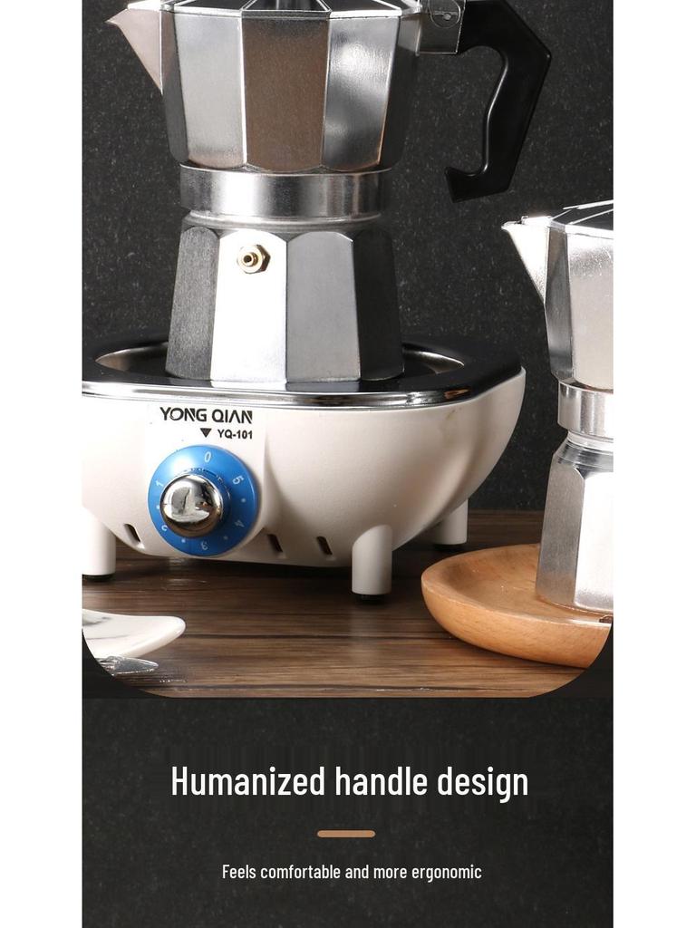 Octagonal Aluminum Moka Pot for Home, Office, or Outdoor Italian Espresso