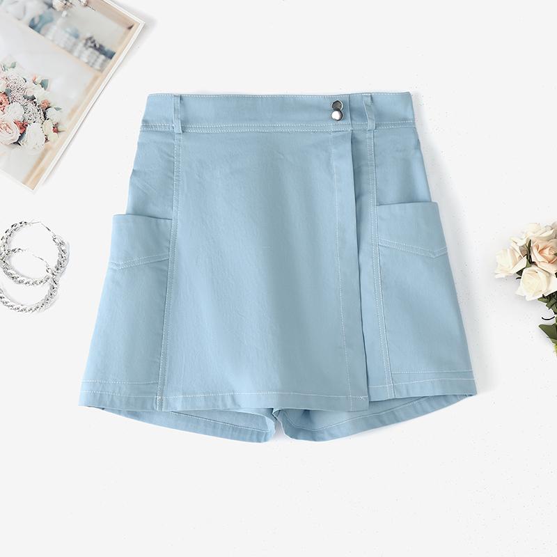 ZANZEA Women Summer Elastic Waist Loose Casual Short Pants