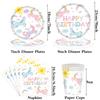 Unicorn Birthday Party Supplies Tableware Plates Cups Napkins Tablecloth Banner Foil Balloons Pastel Rainbow Baby Shower Decor
