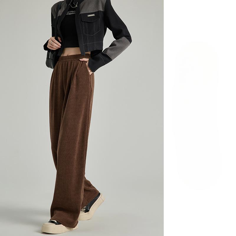 

Брюки Yamamoto из капокового бархата, женские брюки с драпировкой, повседневные трикотажные брюки с высокой талией и широкими штанинами на весну и осень, прямые спортивные брюки XL