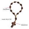 Rozenkrans Houten Kralen Armband Mini Voor Vingerkruis Rozenkransen Voor Doop Communie Bruiloften Feest