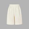LESS 2024 Spring PU Leather Casual Shorts