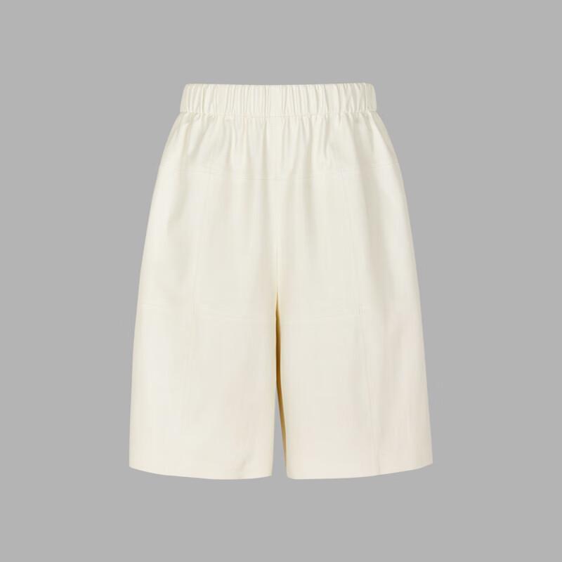 LESS 2024 Spring PU Leather Casual Shorts