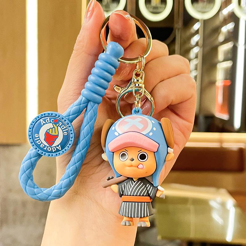Creative One Piece Keychain: Car & Bag Pendant with Claw Machine Charm