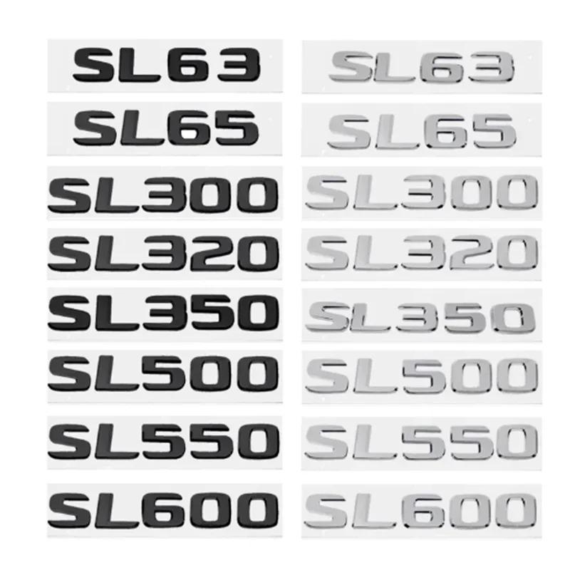 Car Tail Box Stickers Badge for Mercedes Benz SL63 SL65 SL300 SL320 SL350 SL500 SL550 SL600 ABS Rear Trunk Decal Emblem AU1
