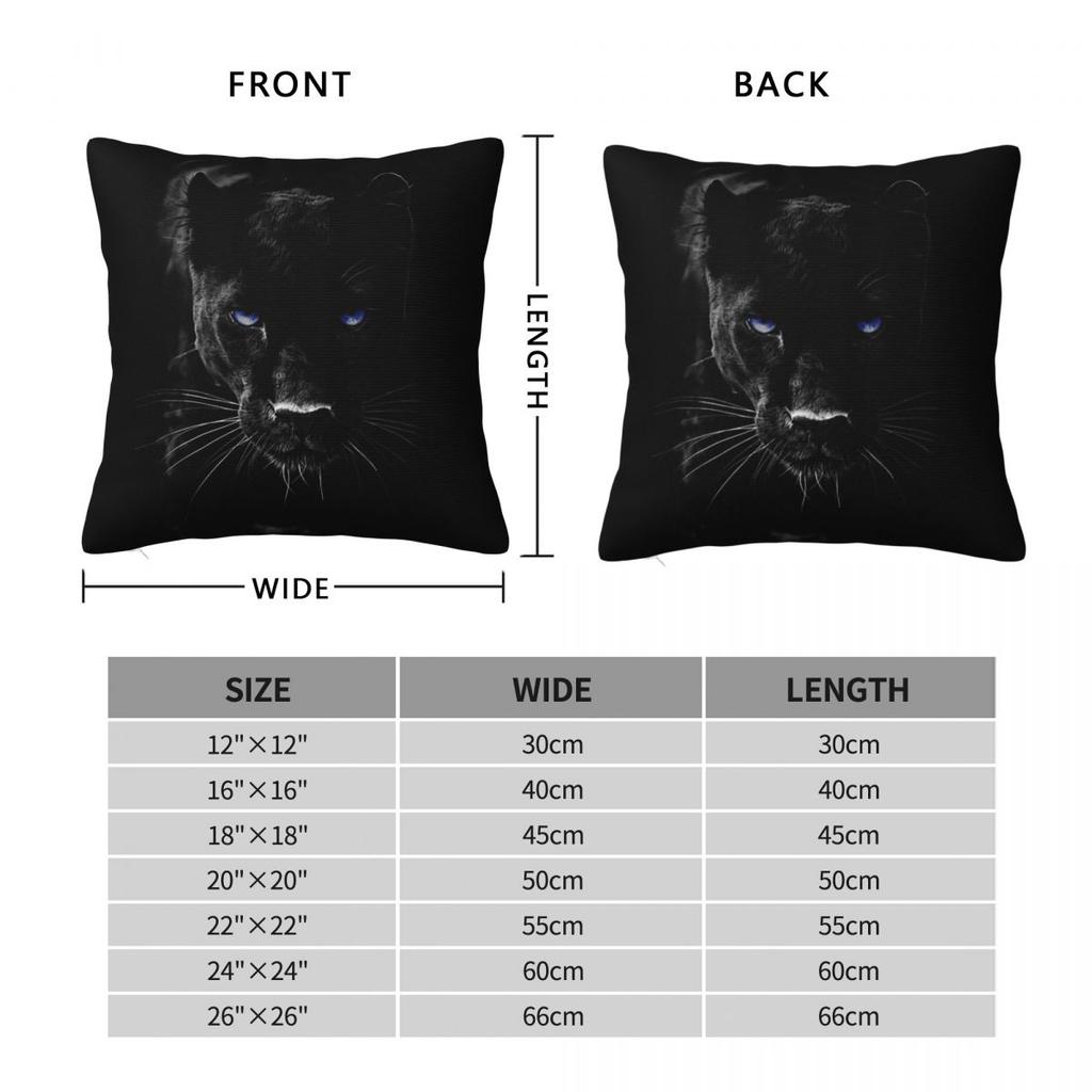 Four Animal Head Lion Tiger Black Panther And Wolf Square Pillowcase Pillow Cover Cushion Throw Pillow for Home Bedroom Car