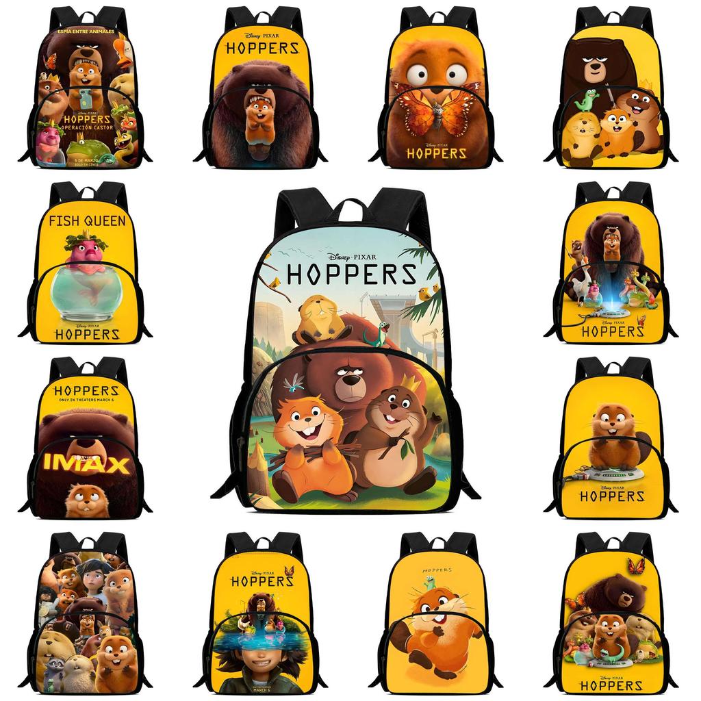 Cartoon Hoppers Beaver Backpack For Kids With Oxford Cloth Durable Material For School Travel
