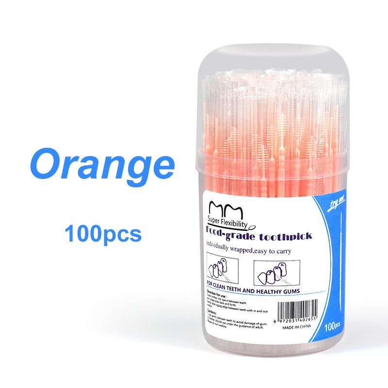100 штук одноразовых зубочисток в форме рыбьей кости, в индивидуальной упаковке